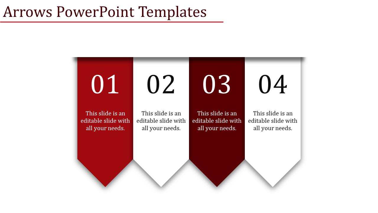 Multi-color Arrows PowerPoint Template and Google Slides